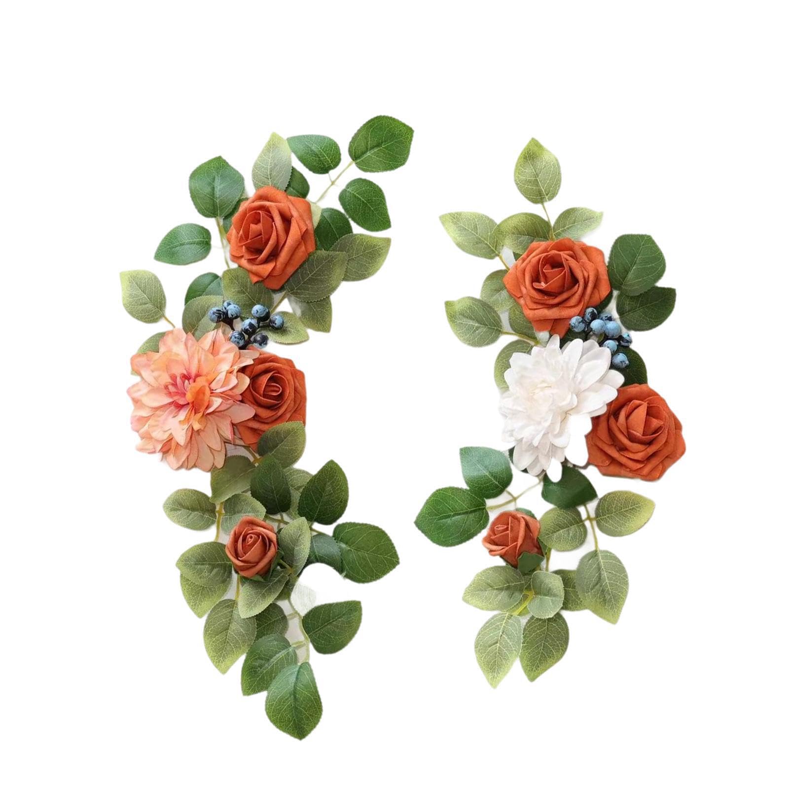 TWISAXC Striking Corner Flower Wedding Celebration Accessories Transform Venue Into Floral Wonderland Captivating Guests With Stunning Arrangements Wedding Arch Flower, Style E