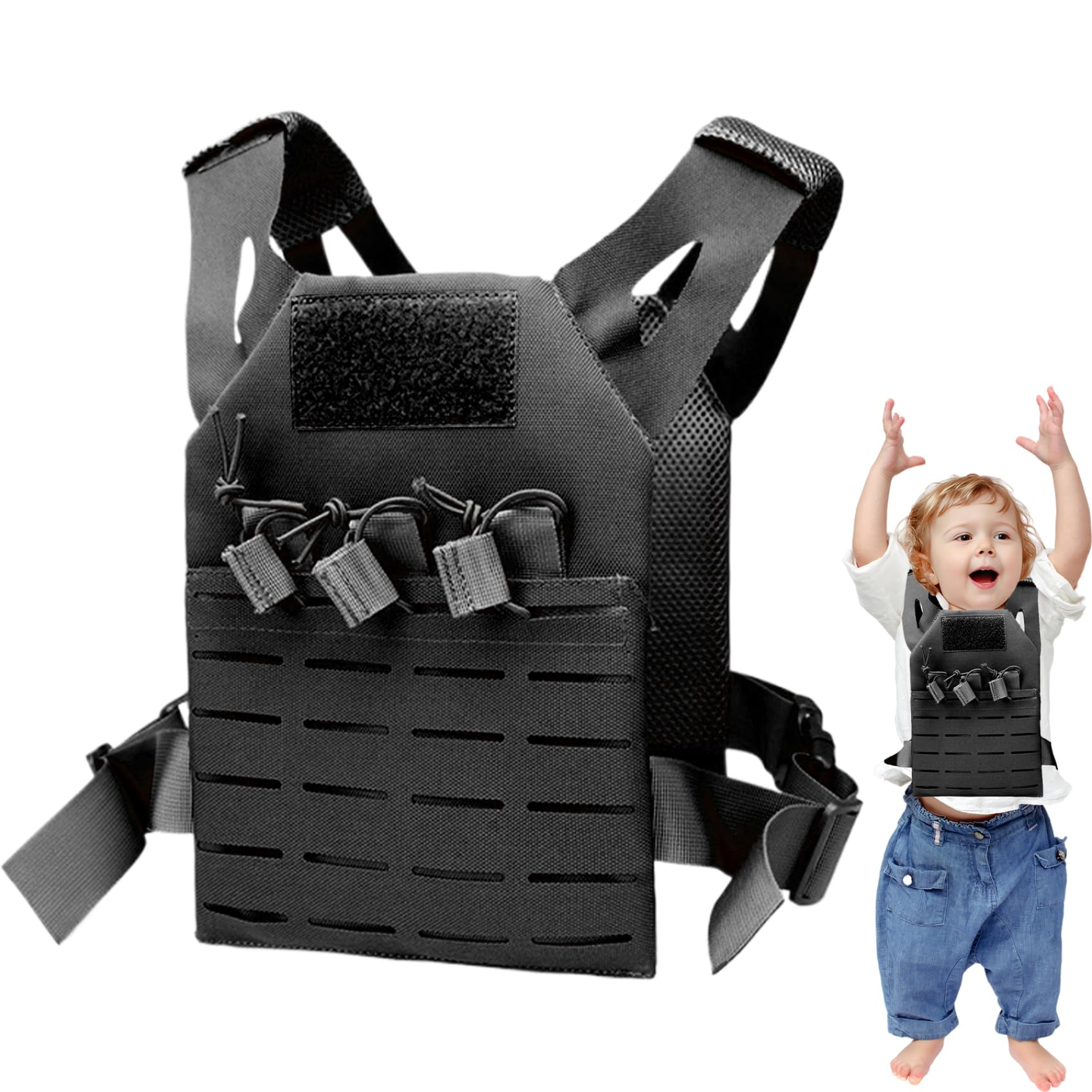 Gilet Impermeabile per Bambini in Nylon con Cintura Regolabile per Softair