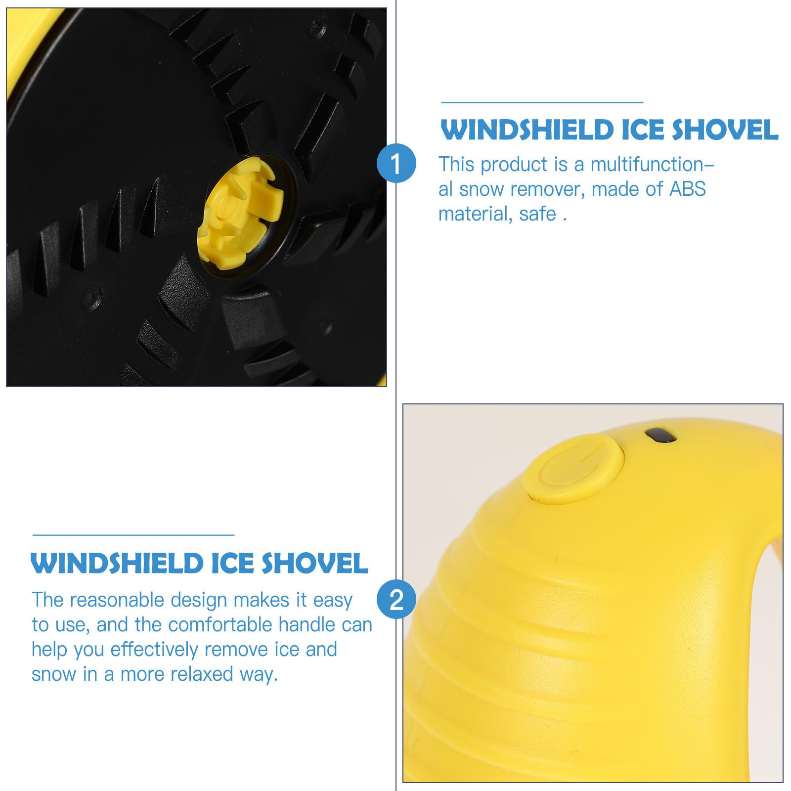 Amosfun Raschietto Ghiaccio Auto Multiuso Pala per Neve in ABS per Rimuovere Ghiaccio e Neve dal Parabrezza Efficientemente