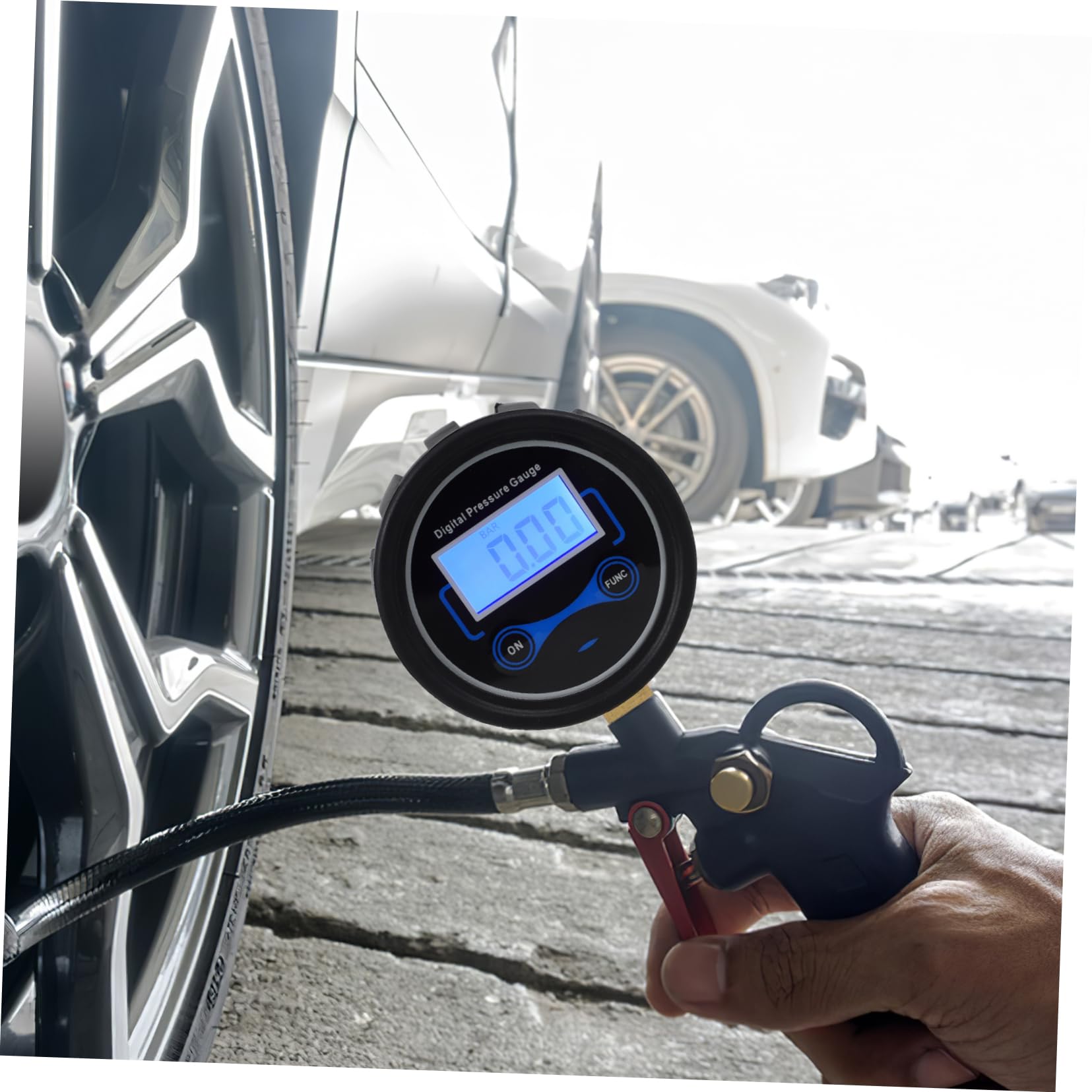 Ciieeo 3 Pezzi Misuratore Digitale Pressione Pneumatici per Auto Strumento Compatto per Controllo Pressione Alta Precisione e Facile Utilizzo Adatto Tutti Veicoli