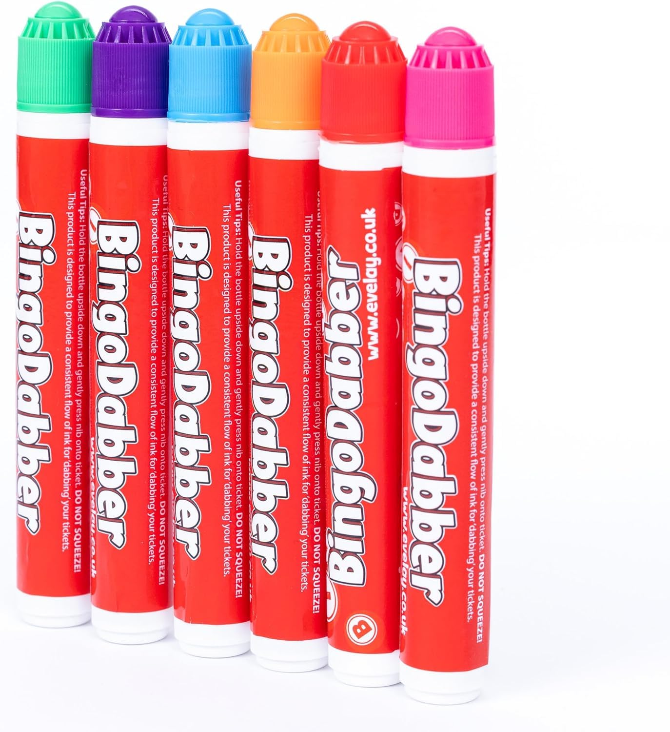 evelay Bingo Dabbers - Pennarelli per biglietti da bingo, colori assortiti, confezione da 24