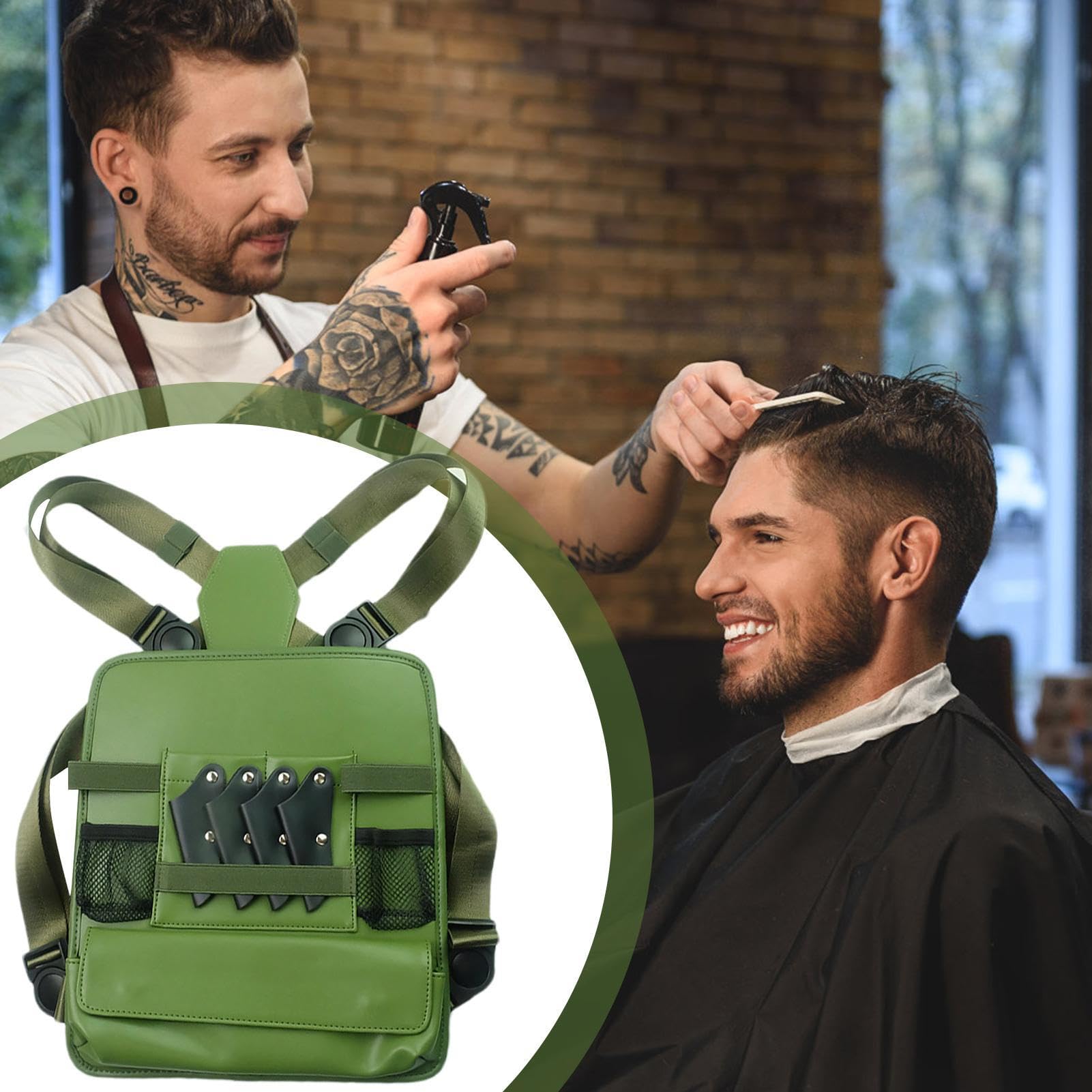 Borsa portautensili da Organizer Zaino In Pelle PU Porta Pettine