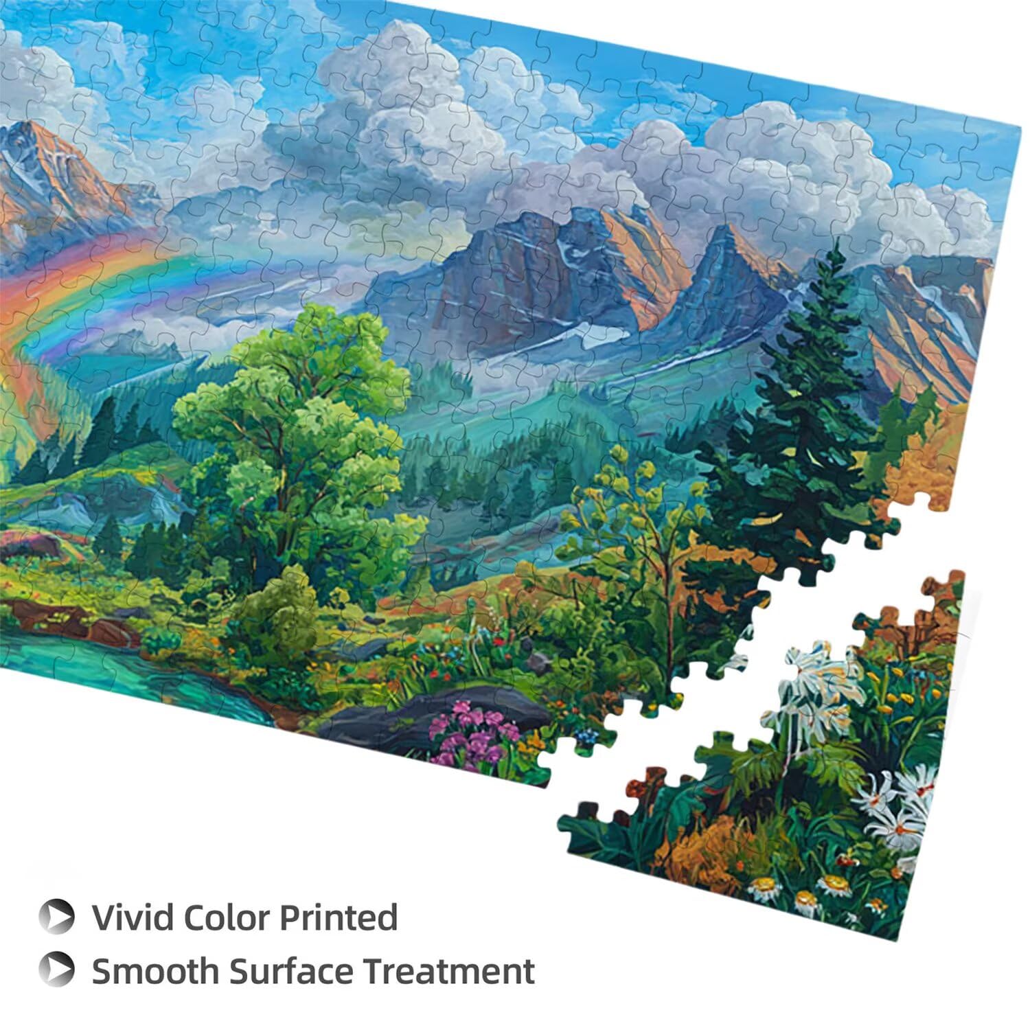 Puzzle para Adultos 1692 Piezas, Montañas del Arco Iris Puzzle, Difícil, Desafiante, Rompecabezas Encajan Perfectamente, Letras en la Parte Posterior, Regalo para Personas Mayores (179x31cm) v-42