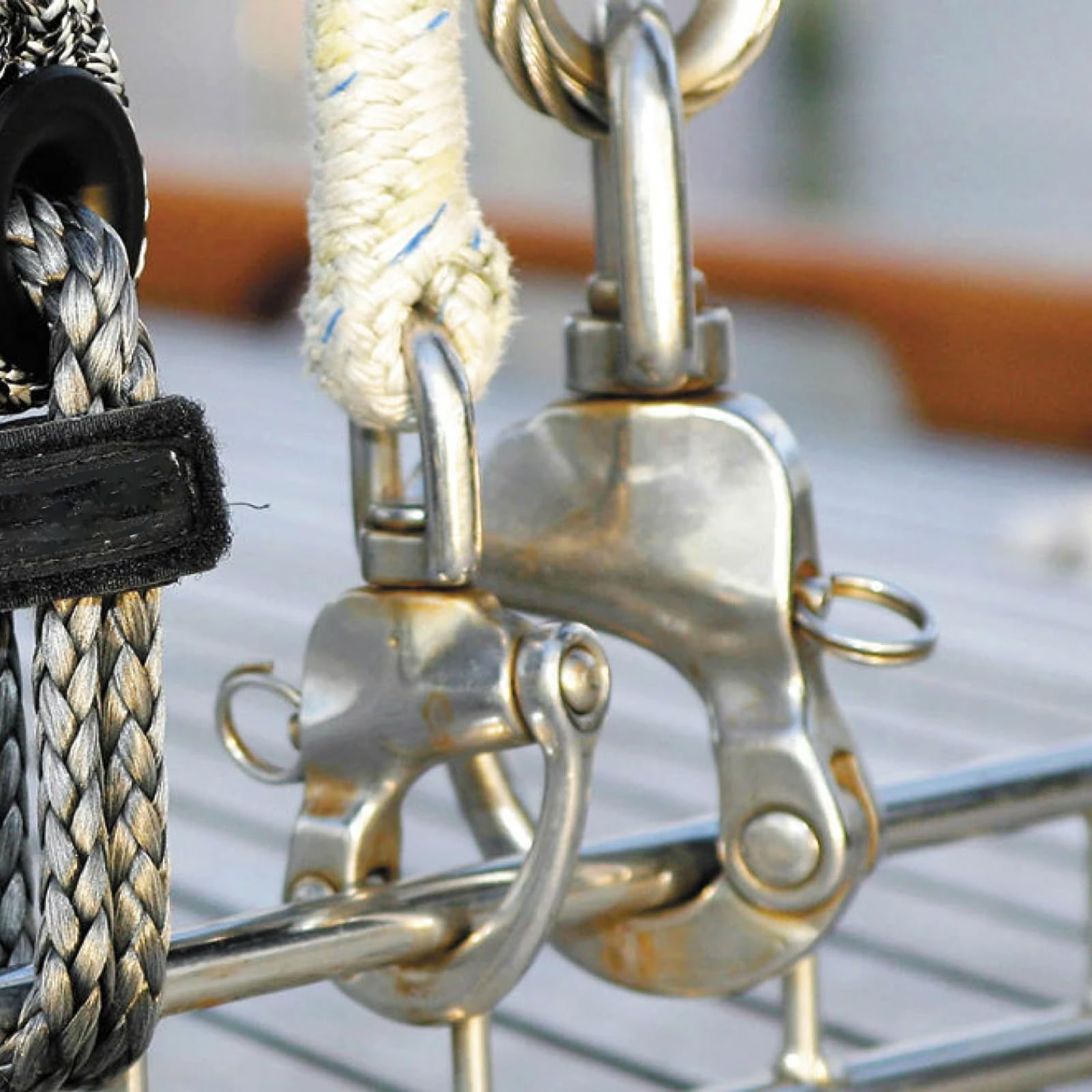 Confezione da 4 grilli girevoli per barche a vela, a sgancio rapido, in acciaio inox 316, per sartiame a vela, maschera SCBA, drizza, panico, spinnaker clip