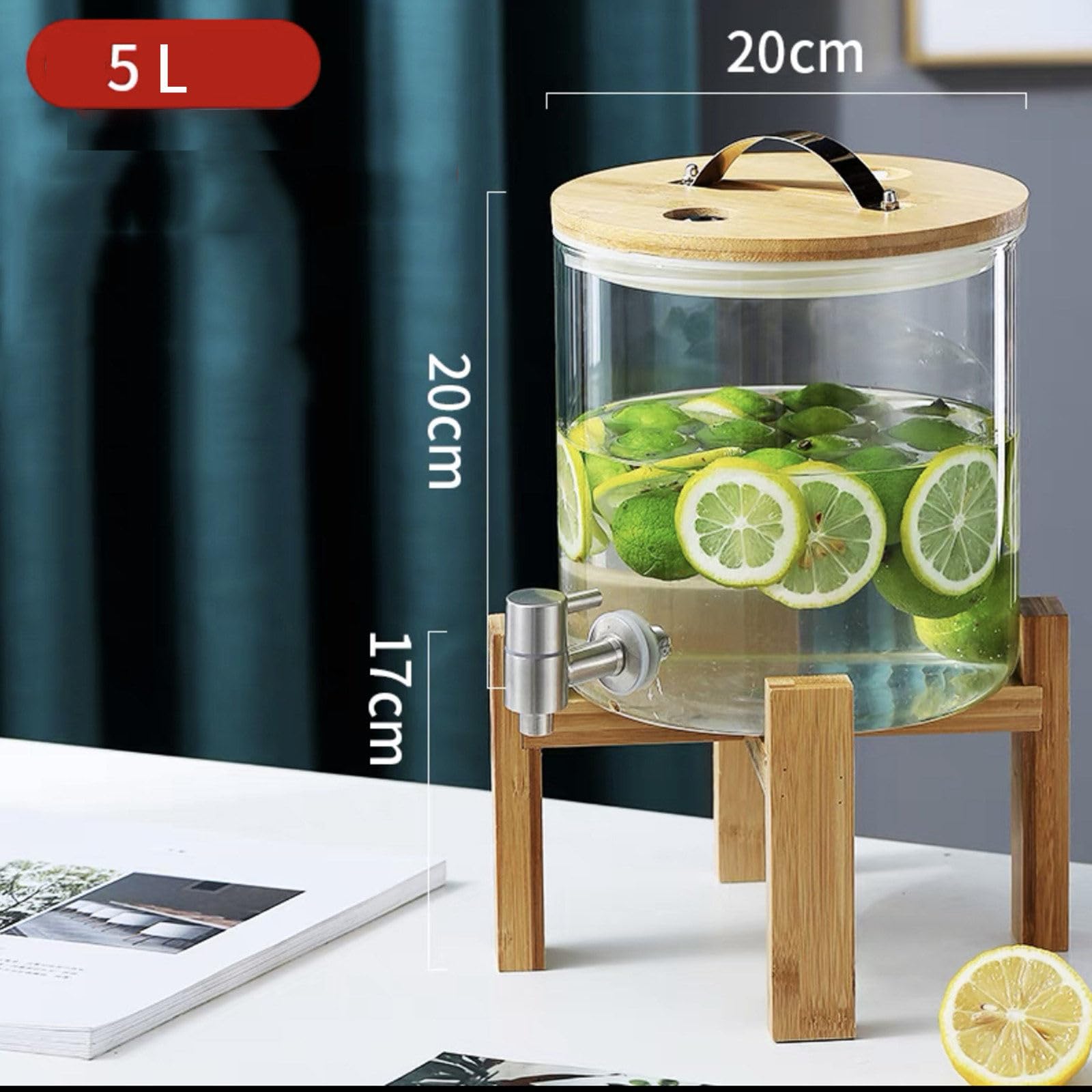 Dispensador de bebidas de gran capacidad para uso doméstico, ideal para bebidas refrigeradas, limonada y más
