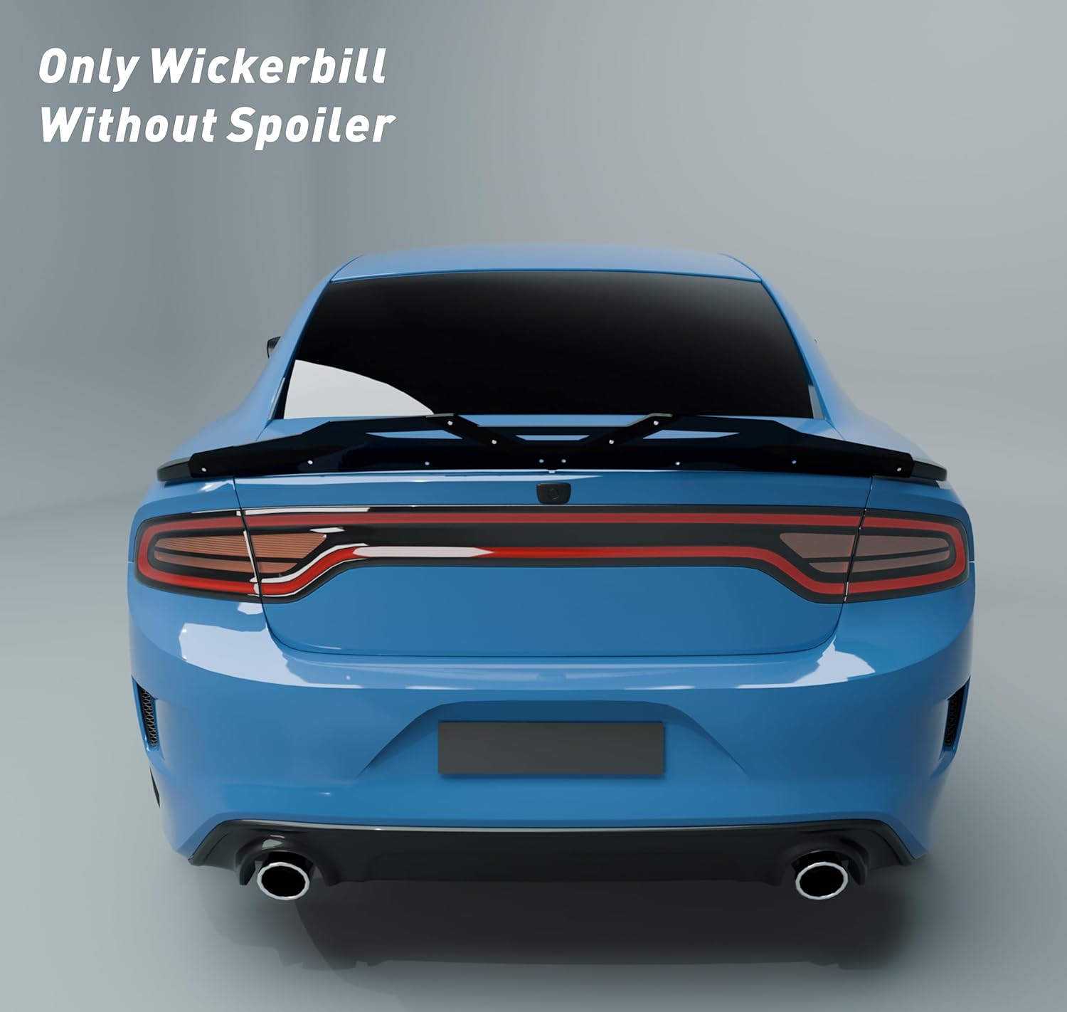 Only Wickerbill Gurney Flap Extension for Dodge Charger SRT Hellcat Scat Pack 2015-2023 Rear Trunk Spoiler Wing 2011-2024 Accessories