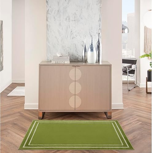 Vista 186 de Nourison Home Essentials - Alfombra contemporánea de 5 x 7 pies, color marfil/negro