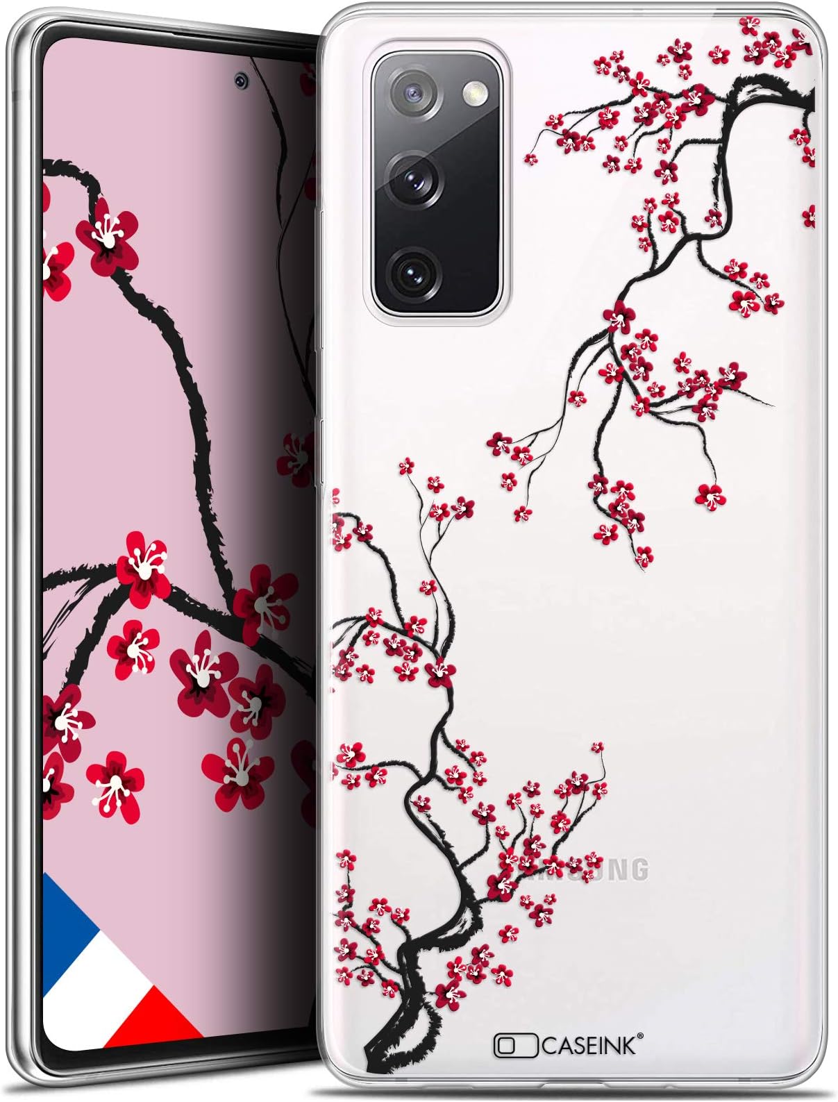 Caseink Case for Samsung S20 FE (6.5) [HD Gel Printed in France Summer Collection Sakura Design – Soft – Ultra Slim ]
