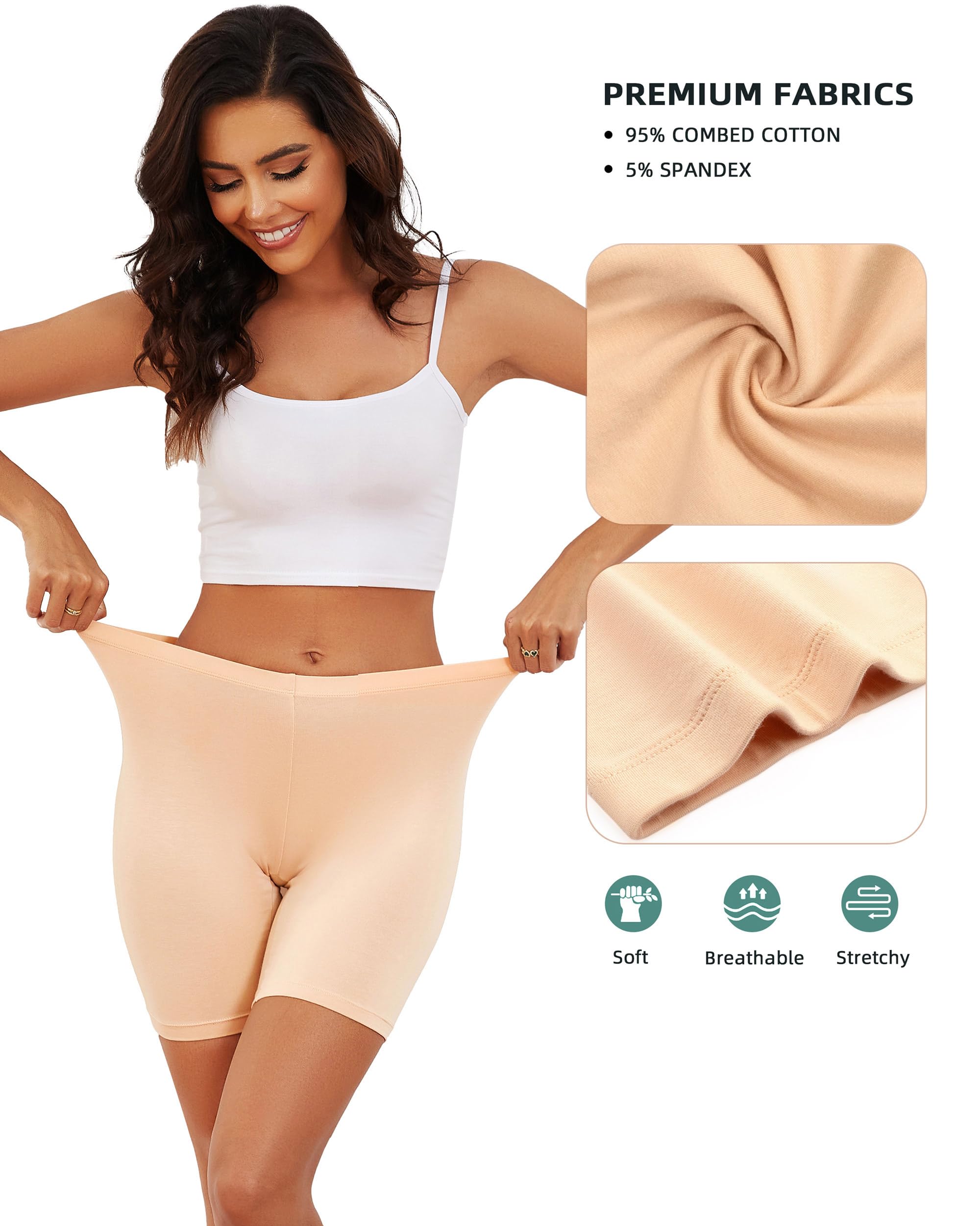 VOENXE Mutande Boxer Donna Culotte Shorts per Senza Cuciture Morbido Pantaloncini Sottogonna Mutande Intimo Fitness Sport Slip Mutandine Hot Pant Vita Alta Pacco da 4