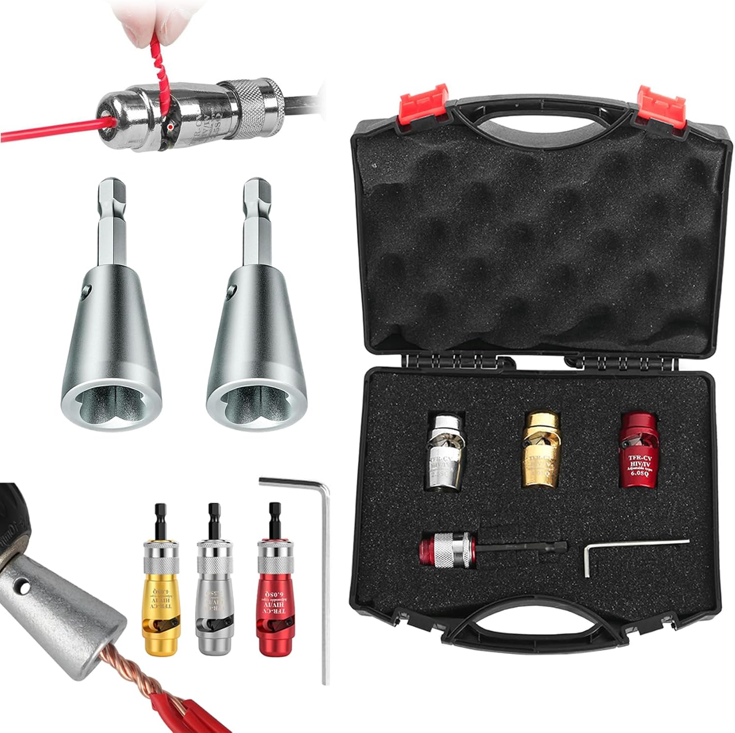 Woheti Wire Stripper for Drill, Wire Twister Tool for Drill