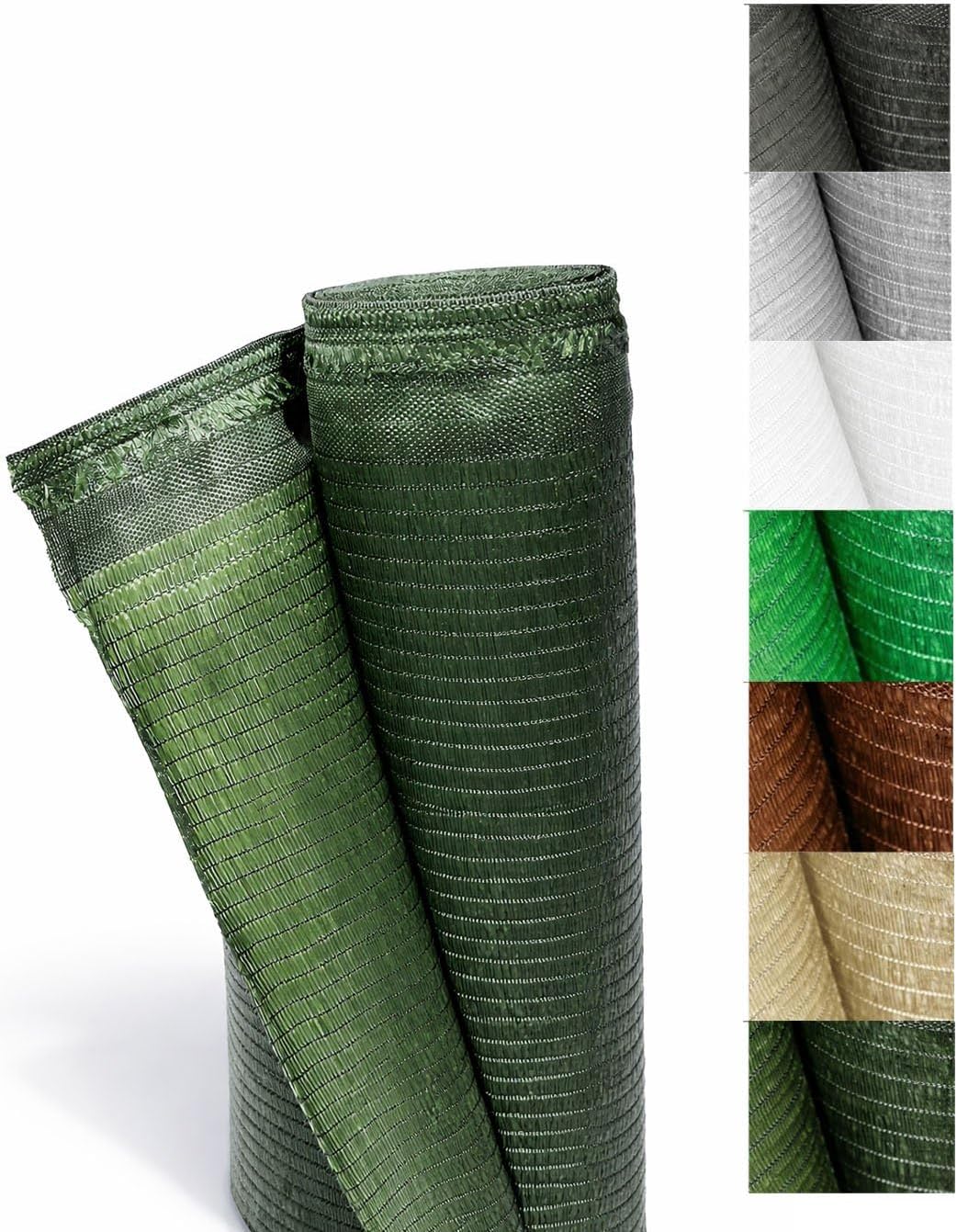 Jardin202 – Malla de Ocultación 110g/m² Premium | Sombreo y Privacidad para Jardín, Vallas, Patios y Terrazas | Protección UV | 1 x 10 Metros (Verde Oscuro)