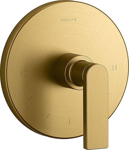 Miniatura 7 de Kohler K-T73133-4-CP T73133-4-CP - Moldura termostática compuesta con palanca de manija, válvula no incluida, cromo pulido, 1 unidad