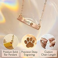 Vista 5 de Pet Lovers Custom Name Necklace – Honor Your Furry Friend 925 Sterling Silver, Gold, Rose Gold Necklace Cat Lover Gifts Dog Christmas Gifts