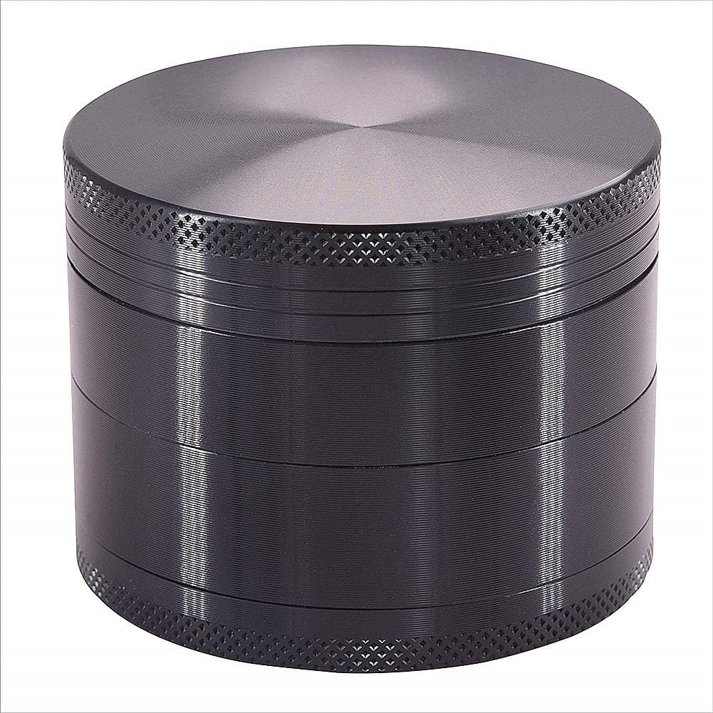 Molinillo de hierbas Sinzau, molinillo de aleación de zinc de primera calidad con tamiz y tapa magnética para especias secas, hierbas y tabaco con mejor calidad - 1.6 pulgadas (GRIS)