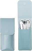 Vista 14 de LHiDS Estuche de cuero para lápices, bolsa para tres fuentes, bolígrafos y bolígrafos rollerball, estuche para lápices pequeño, organizador