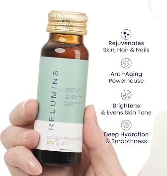 Relumins World's Most Advanced Collagen Drink - 10,000mg w/Glutathione & Antioxidants | USA's No.1 Liquid Collagen, Anti-Aging, Summer Glow Skin | Apple Flavor | Made in USA - 10 Bottles