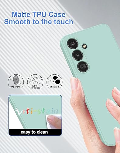 Miniatura 3 de Foluu Funda de silicona para Galaxy S24 Ultra, funda protectora de goma de gel líquido con forro de microfibra suave, carcasa delgada y dura, a