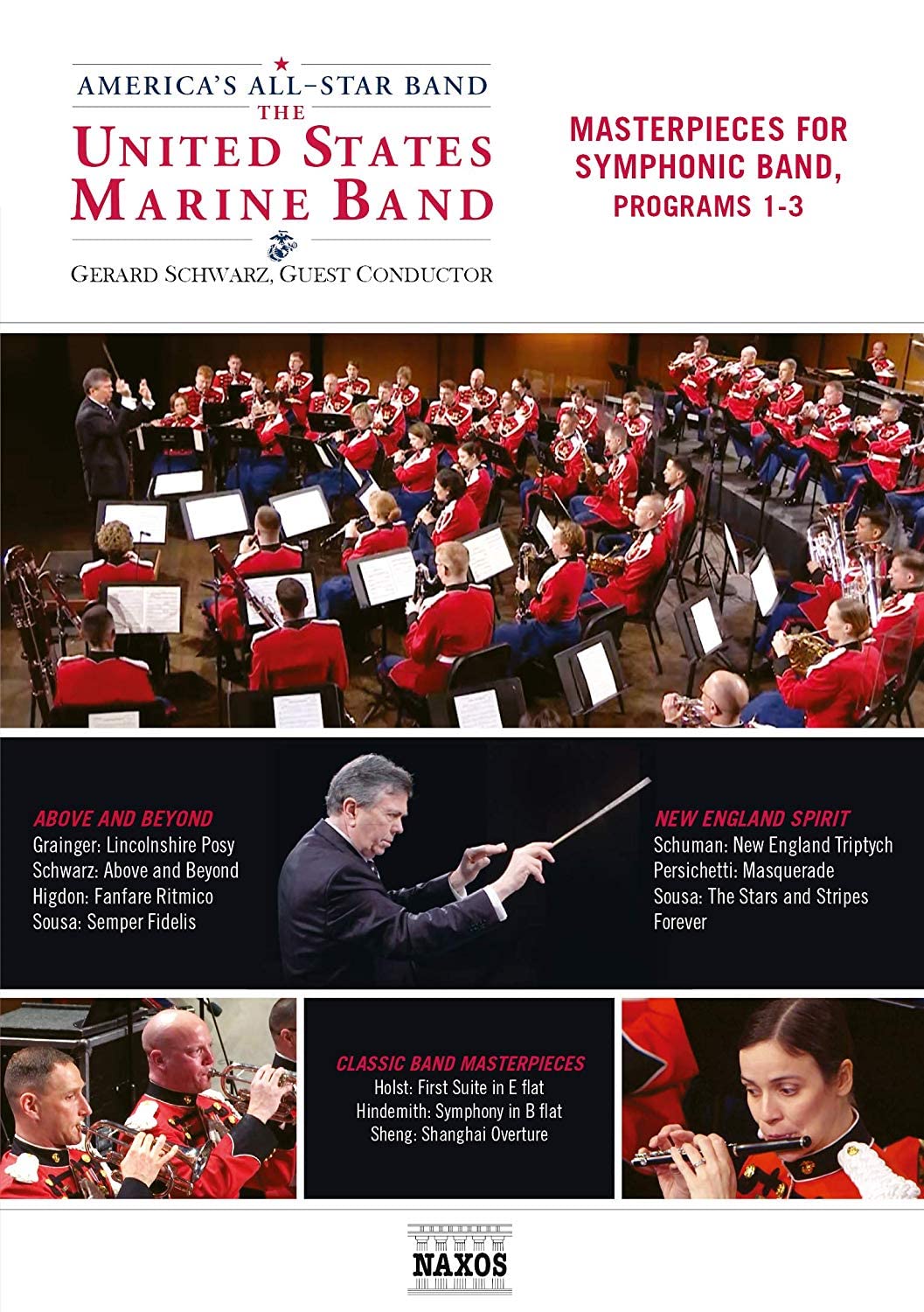 Symphonic Band Pieces [United States Marine Band; Gerry Schwarz; Gerry Schwarz] [Naxos: 2110589] [DVD]