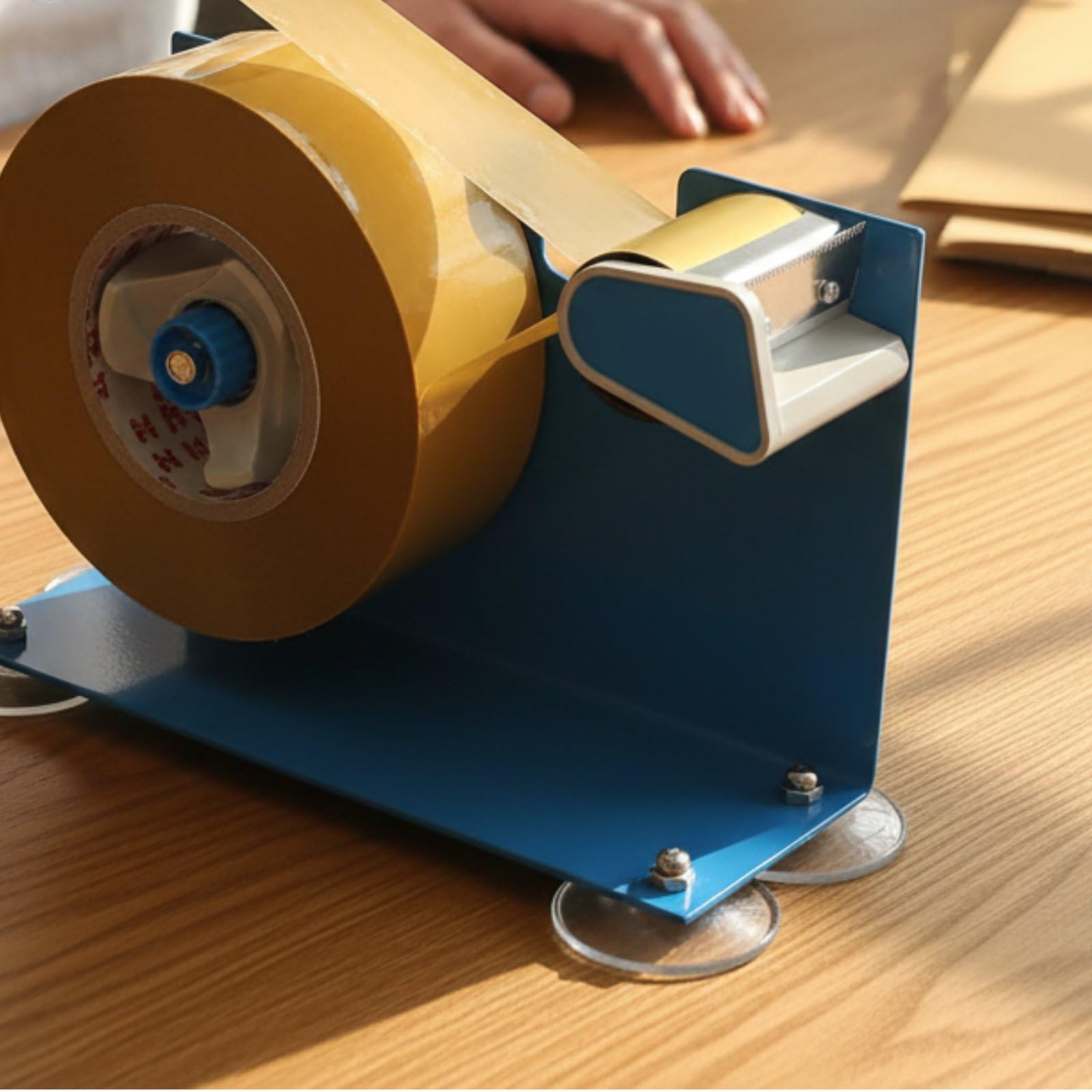 Dispenser di Nastro con Base a Ventosa Resistente Dispenser di Nastro con Taglio Dentata Universale Cancelleria per Imbtori