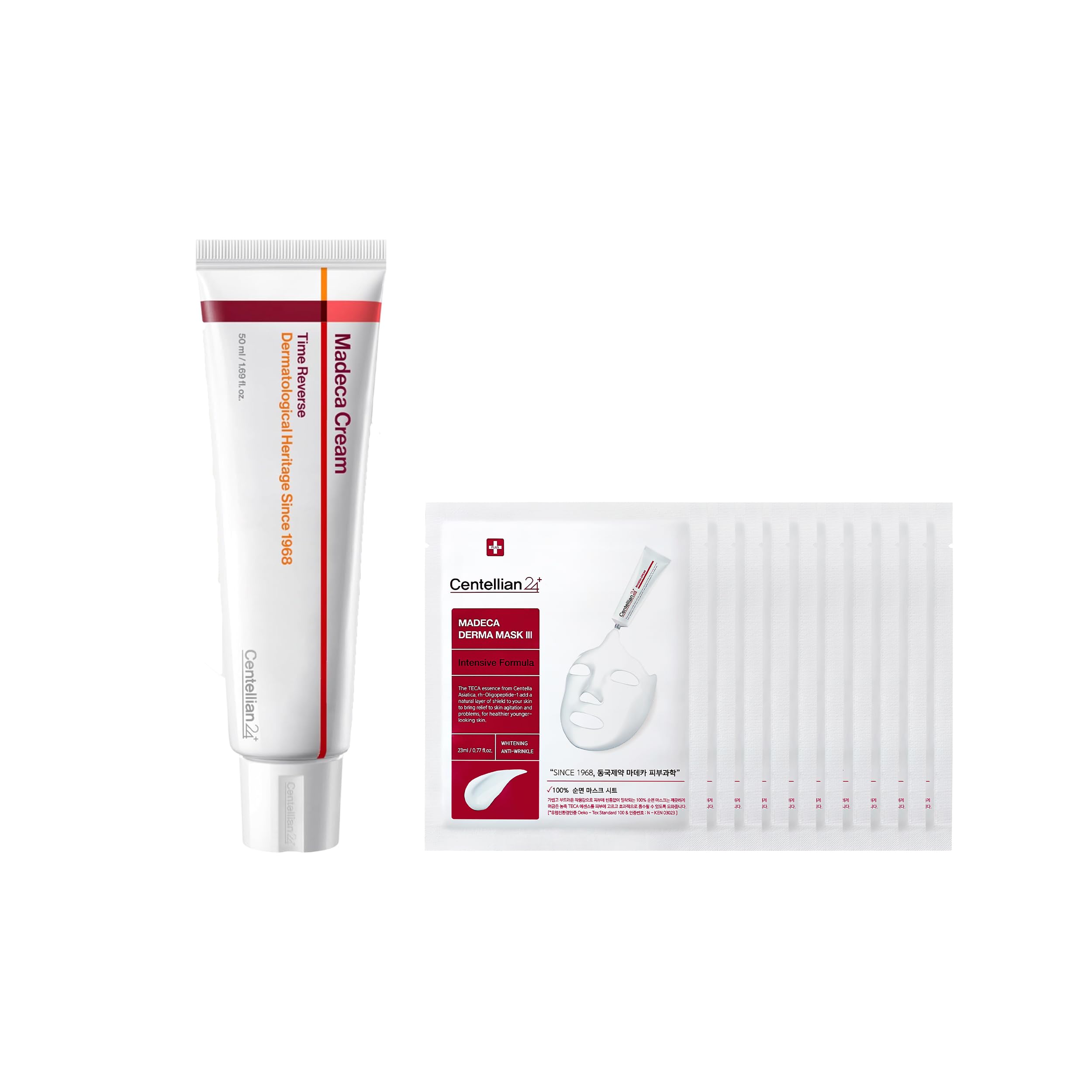 CENTELLIAN 24 Madeca Derma Face Mask 10pc Cream Time Reverse Season 7 1 69fl oz - Korean Skin