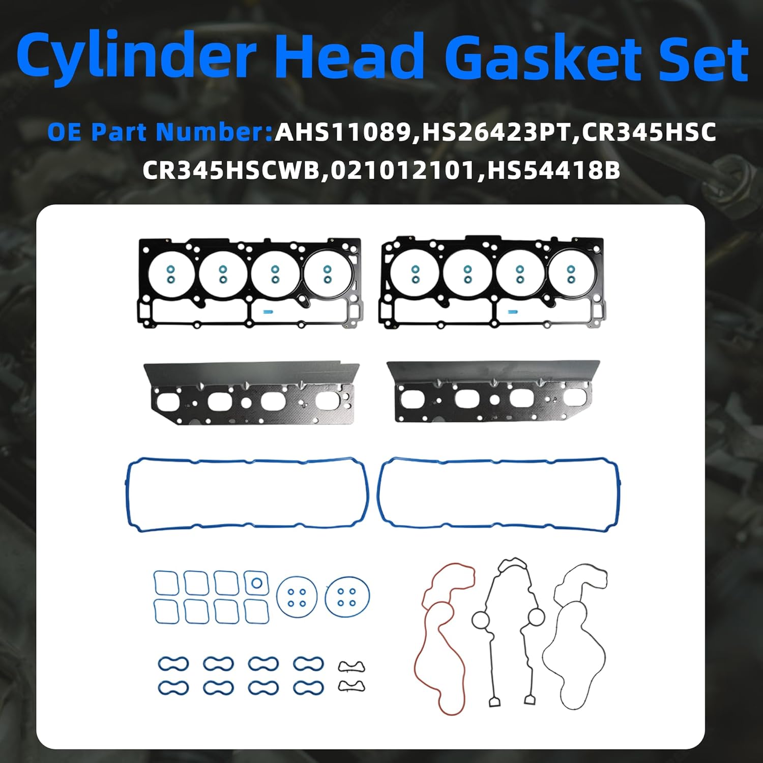 5.7 Hemi MDS Cylinder Head Gasket Set Timing Chain Kit w/Camshaft Lifters Oil Pump Fit For Jeep For Dodge For Ram 1500 Durango For Chrysler Aspen 5.7L V8 2009-2015 53022263AF 53021622BH AHS11089