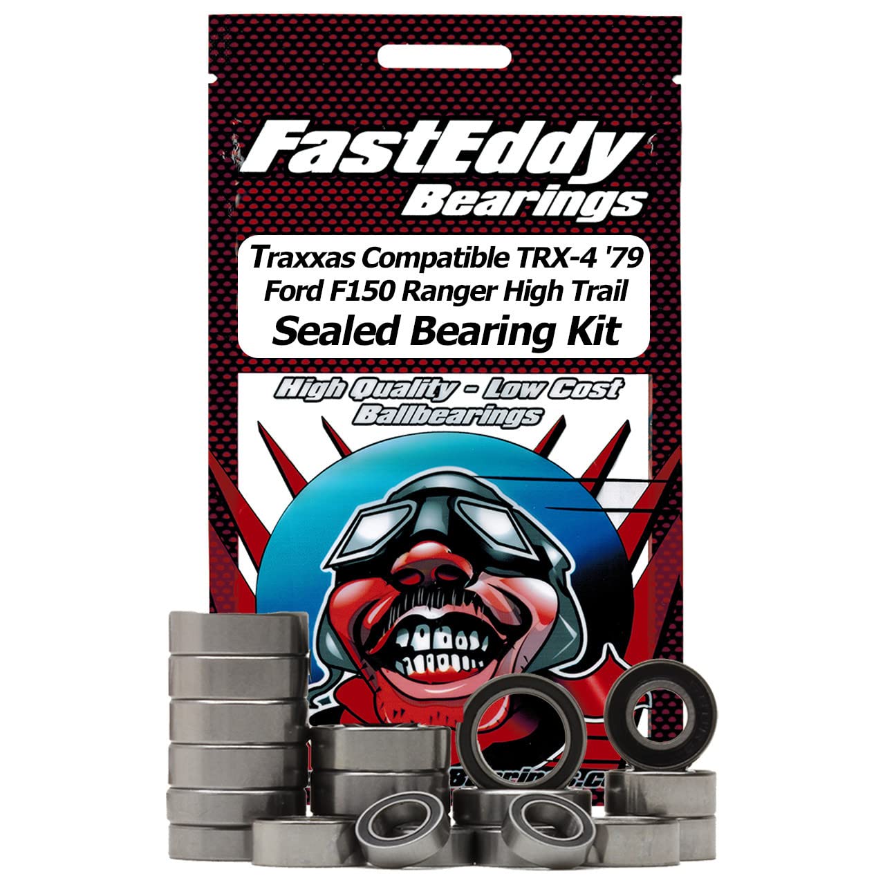 FastEddy Bearings Compatible with Traxxas TRX-4 '79 Ford F150 Ranger High Trail Sealed Bearing Kit