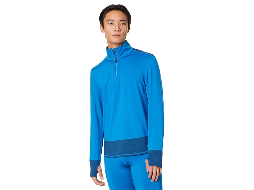 Hot Chillys Micro Elite Chamois Color-Block Zip-T (Thriller/Granite) Men's Clothing INTERNATIONAL SHIPPING