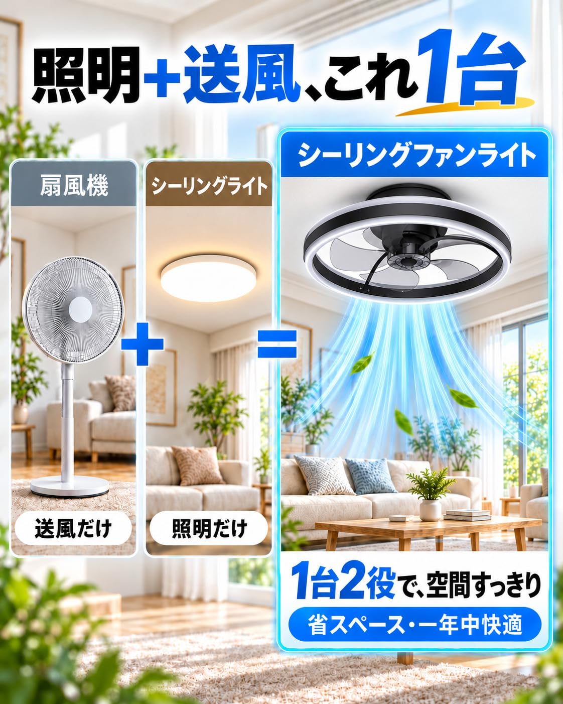 Coizabera シーリングファンライト 2個セット Amazon.co.jp: Coizabera: シーリング扇風機
