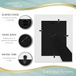 Langdon House 5x7 (13x18 cm) Real Wood Picture Frames (Weathered White - Gold Accents, 2 Pack), French Country Style Wooden Photo Frame 5 x 7, Lumina Collection