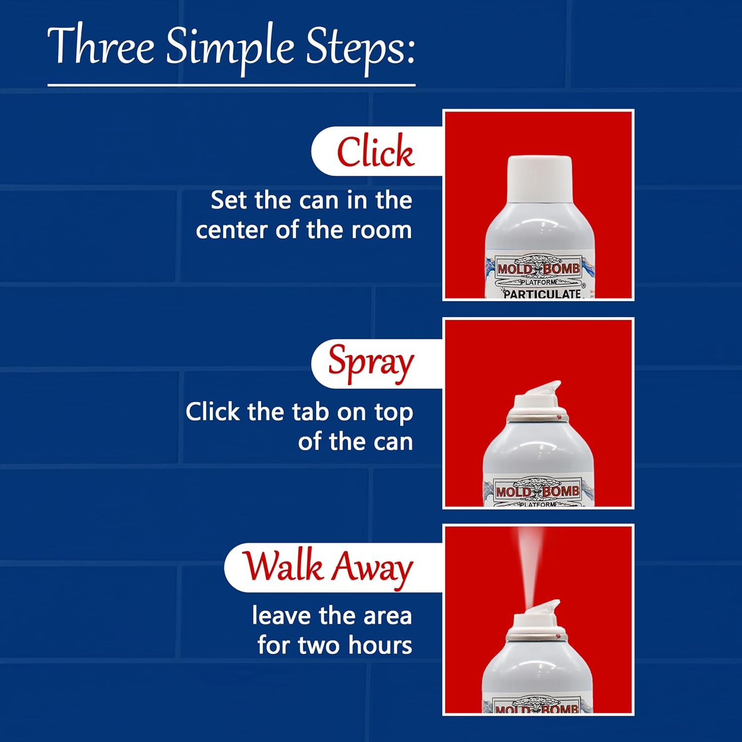 Mold Bomb Fogger – Mold Stain & Odor Fogger – Deep Penetrating Room Treatment for Affected Areas – DIY Cleanup Solution (6 Pack)