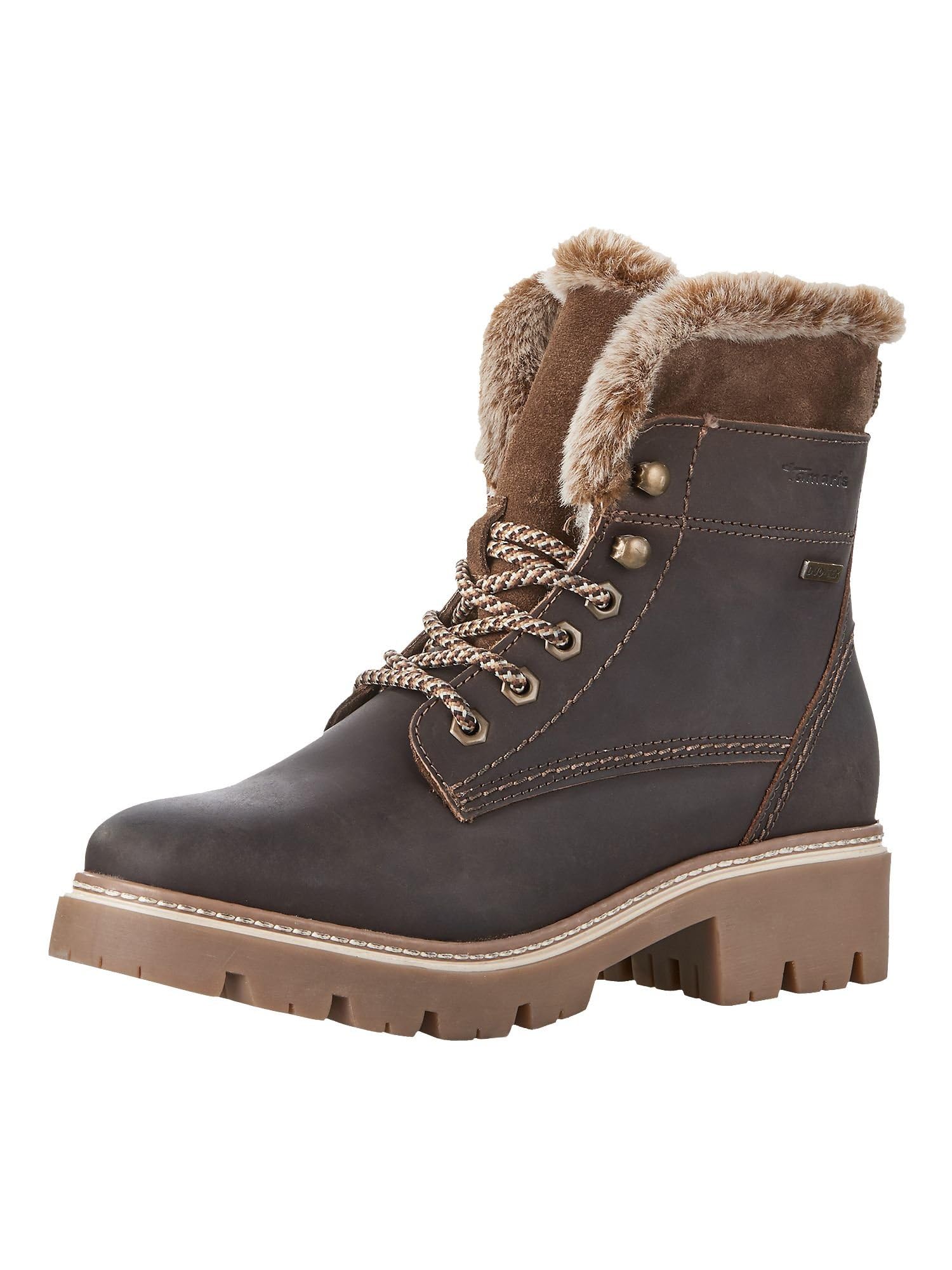 Tamaris Women's Classic Boots, Women's Boots, Interchangeable Footbed, Duotex, Water-Repellent, Warm Lined, mocha, 5 UK