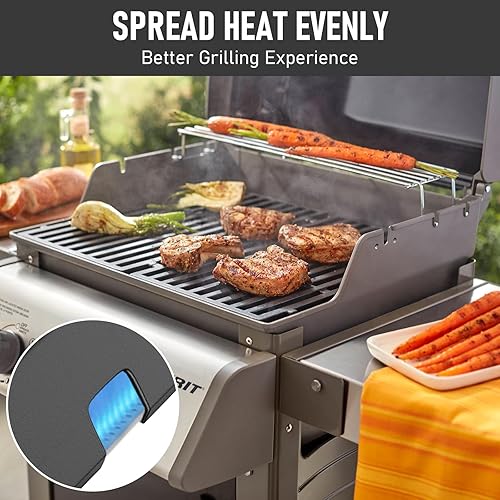 Vista 53 de Uniflasy Barras aromatizantes 7537 7536 de 22.5 pulgadas para Weber Spirit 300, E310, E320, Genesis Silver B C, Genesis Silver Gold B C, Platinum B