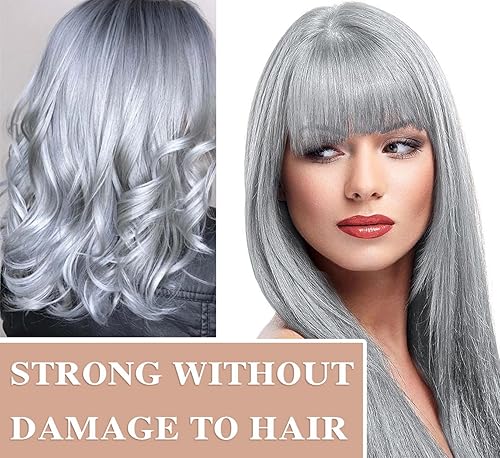 Miniatura 5 de Cera para el cabello gris plateado, tinte temporal natural para el cabello gris barro para cosplay, fiesta, espectáculo, uso diario, etc., de larga