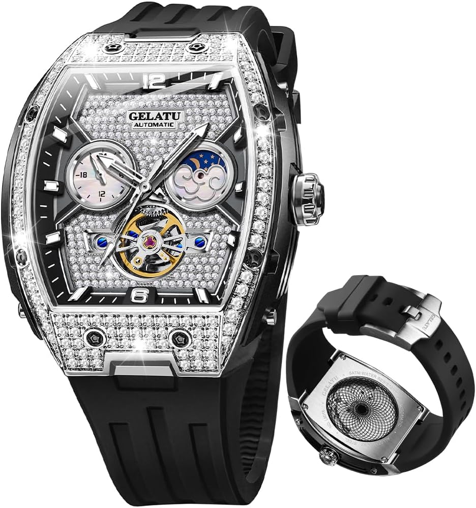 OLEVS Watches for Women Diamond with Date Luxury Leather...