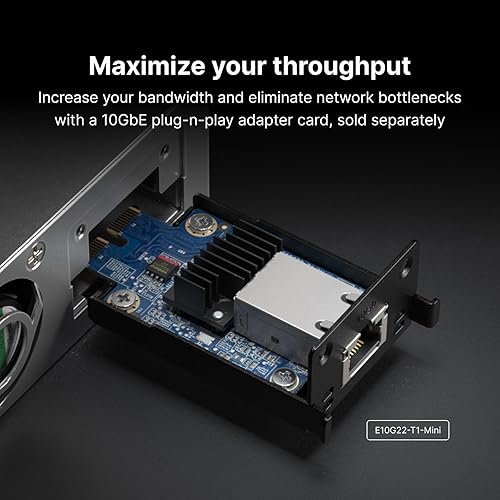 Miniatura 5 de Synology Estación de montaje en rack NAS RS422+ de 4 bahías (sin discos), color negro