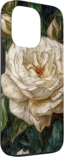 Vista 21 de Funda para iPhone 13 Van Gogh Art White Flower White Roses