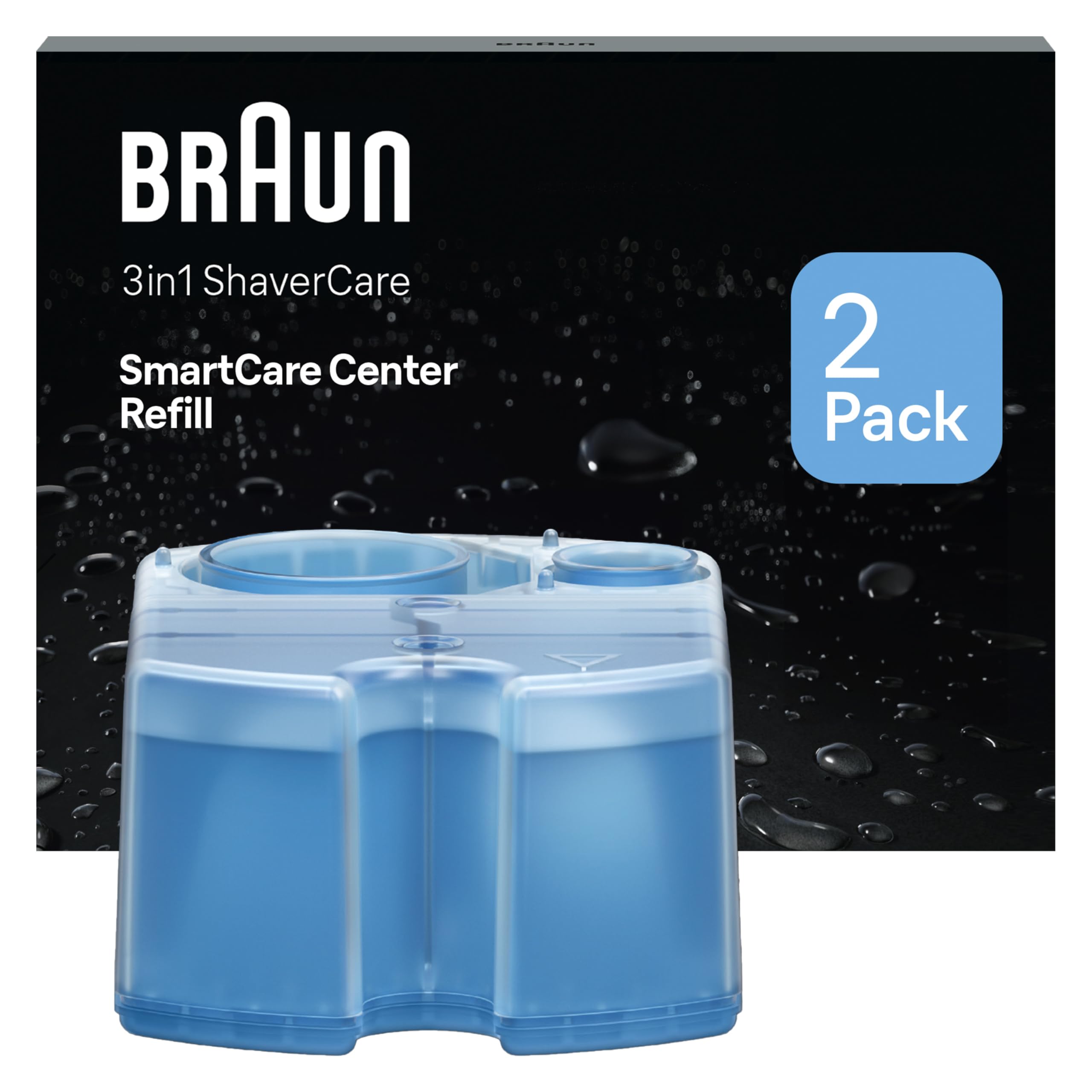 Braun Original Shaver Care SmartCare Center Refill Cartridges, 2 Pack