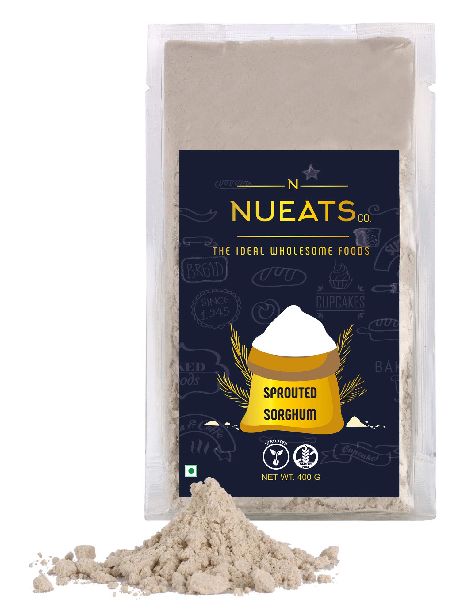 NUEATSco. Sprouted Sorghum (Jowar) Flour- 400gm