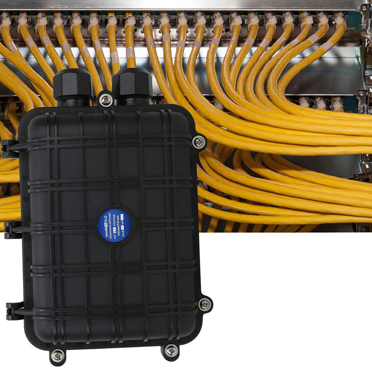 Scatola di Collegamento in Fibra Ottica IP68 Impermeabile 24-Core Scatola di Giunzione Orizzontale Scatola di Giunzione per Cavi Esterni per Alimentazione Esterna Connessioni in Fibra Ottica