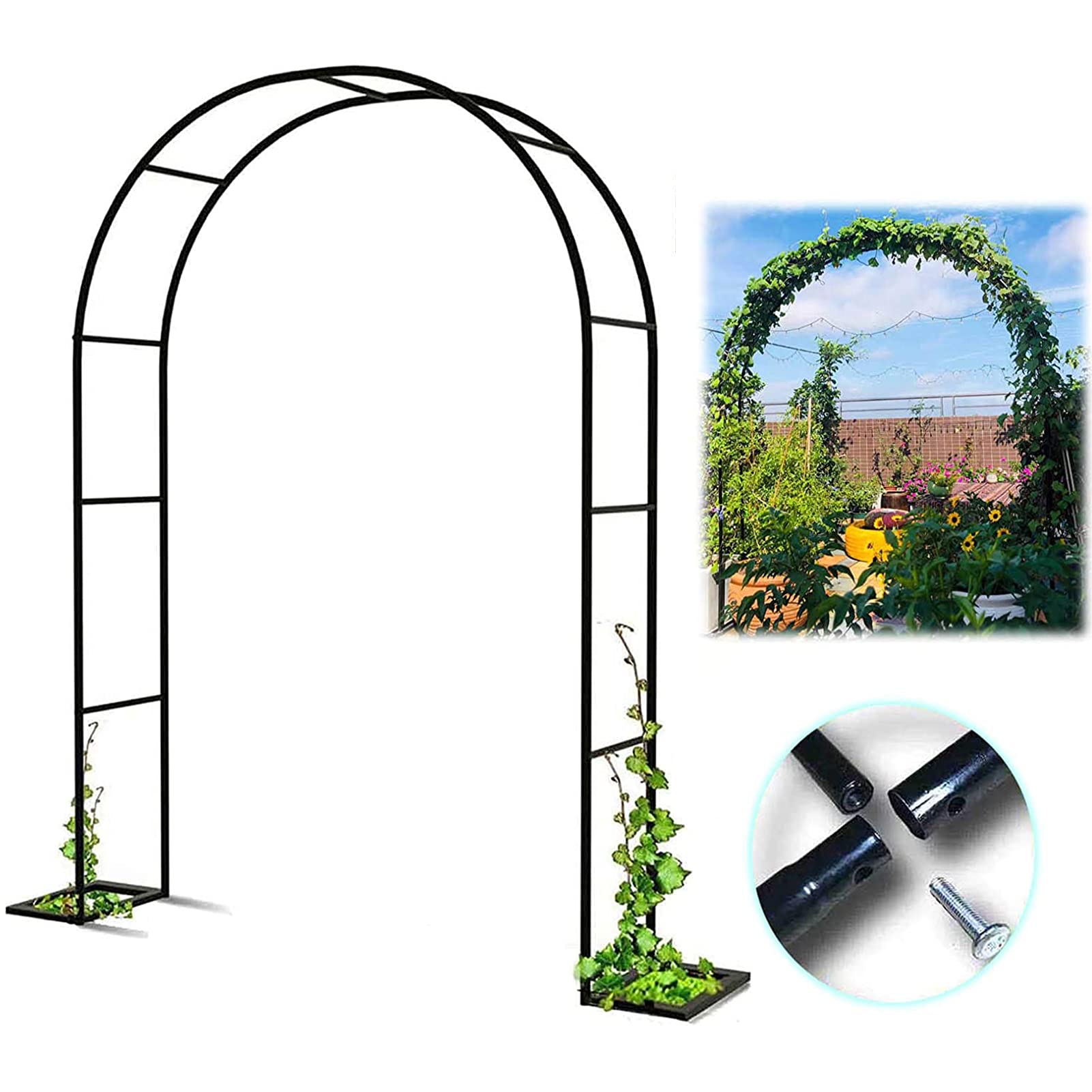Arche de jardin en métal pour décoration festive et arche de mariage