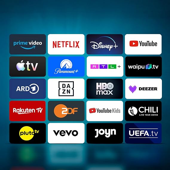 DYON Movie Smart 24 VX TV 24 inches (60 cm) HD Smart TV HD Triple Tuner (DVB-C/-S2/-T2) App Store Prime Video Netflix YouTube DAZN Disney+ (Model 2023) VIDAA OS AirPlay waipu.tv Prime Video Netflix YouTube DAZN Disney+ Triple Tuner DVB-C/S2/T2 WiFi Hotel Mode