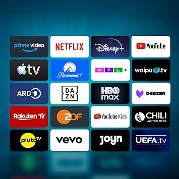 DYON Movie Smart 24 VX TV 24 inches (60 cm) HD Smart TV HD Triple Tuner (DVB-C/-S2/-T2) App Store Prime Video Netflix YouTube DAZN Disney+ (Model 2023) VIDAA OS AirPlay waipu.tv Prime Video Netflix YouTube DAZN Disney+ Triple Tuner DVB-C/S2/T2 WiFi Hotel Mode