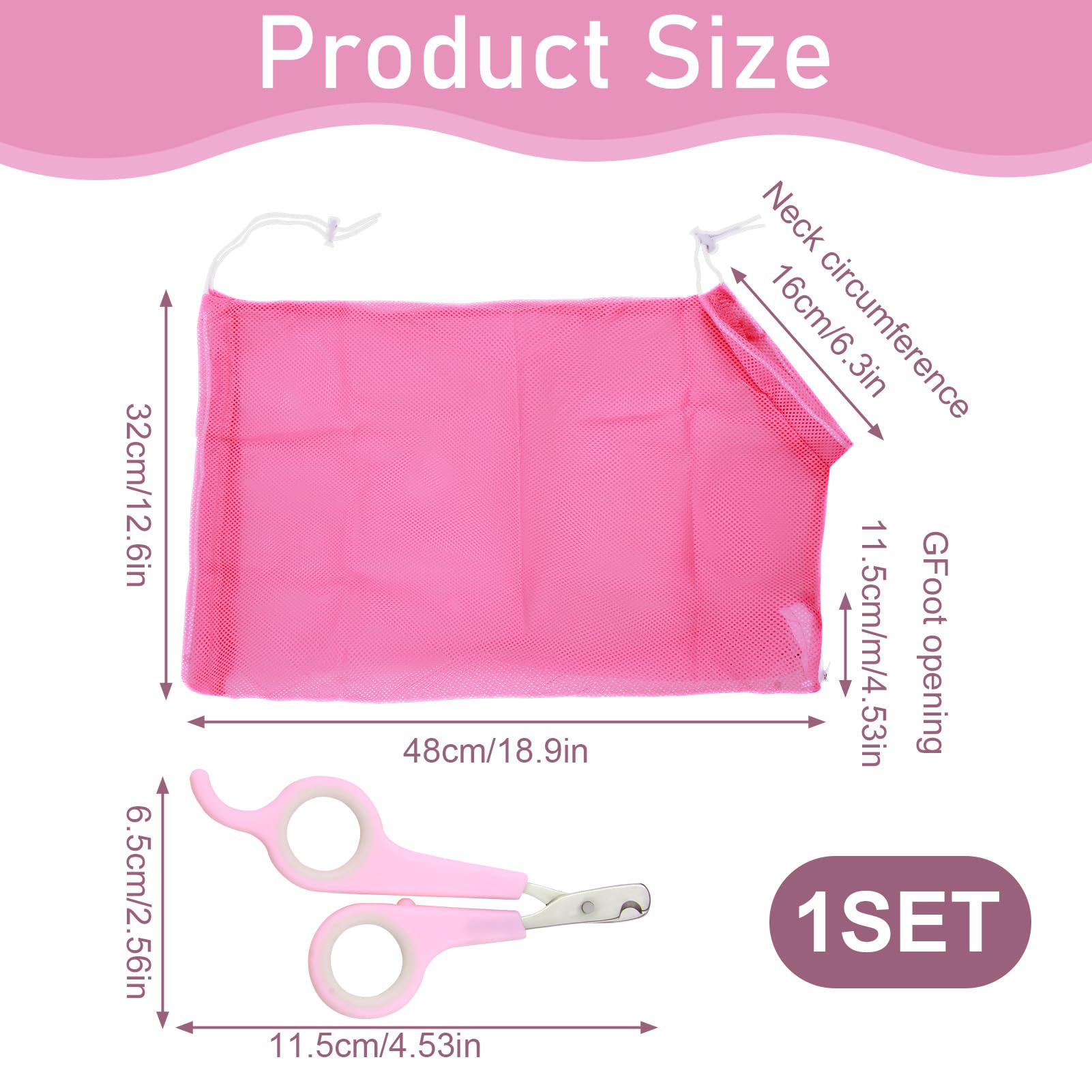 Cat Bath Bag Cat Bathing Bag and Pet Nail Scissors Kit, Anti Bite Anti Scratch Cat Grooming Mesh Bag - Image 2