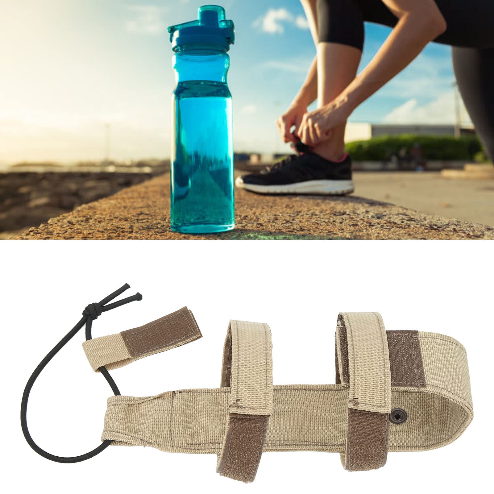 Portabottiglie Molle Da Esterno: Impermeabile E Resistente Per Escursioni, Trekking E Ciclismo - Adatto A Borracce 400-1000ml (Cachi)