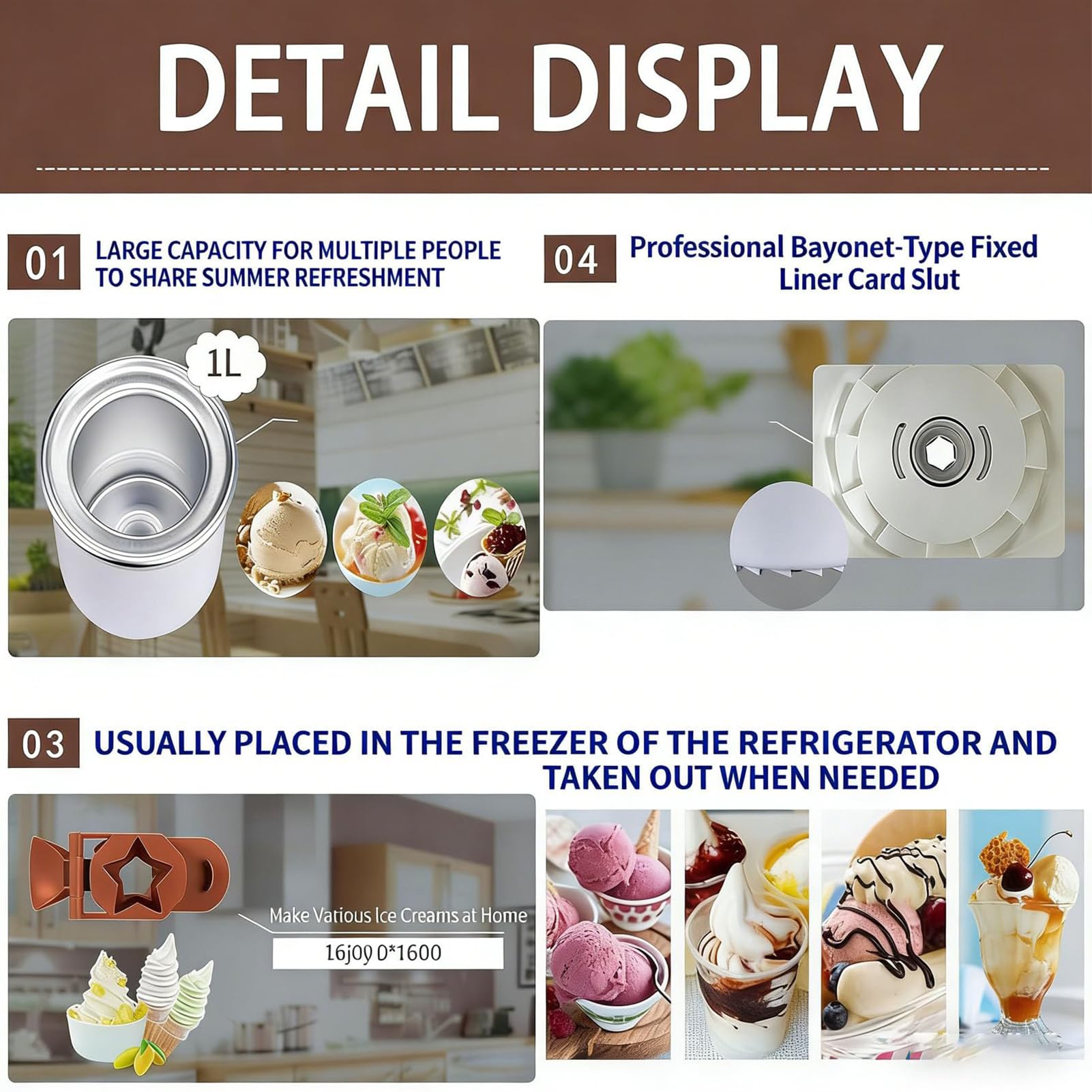 Soft-serve-eismaschine, 1l Home Automatische Sorbetmaschine Mit One-click-bedienung Und Diy Herstellung, Abnehmbar Und Waschbar, Eis- Und Gefrorene Dessertmaschine Für Joghurt Und Sorbet