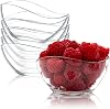 Vikko Mini Glass Bowls, Set of 6 Soy Sauce Dishes, Small 2.25 Ounce Dipping Sauce Cups, Dipping Bowls, Multi Purpose Small Glass Bowls for Dessert, Candy, Kitchen Prep, Dishwasher Safe
