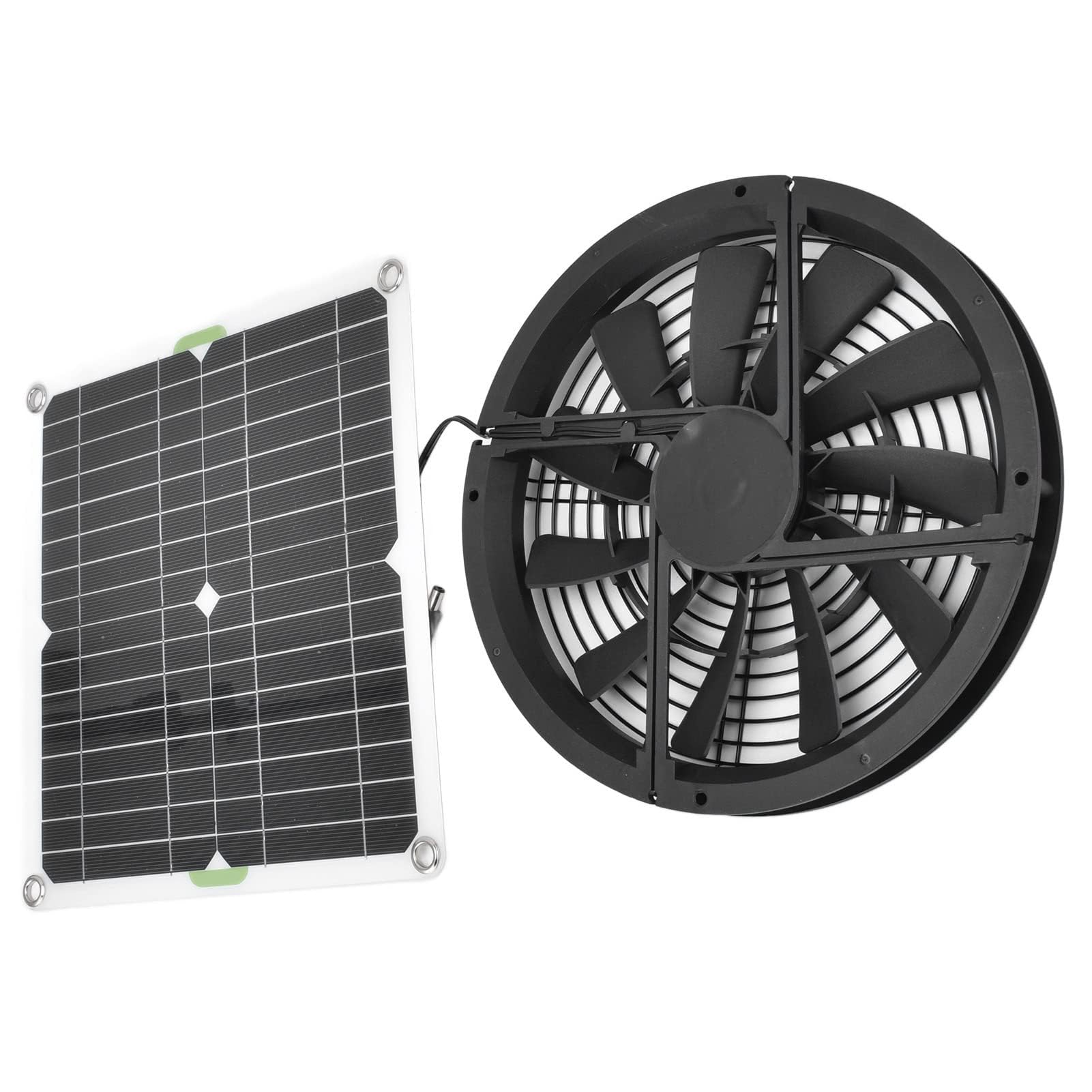 Dpofirs Kit de Ventilateur de Panneau Solaire, Ventilateur D'extraction pour Petits Poulaillers, Serres, Abris pour Animaux de Compagnie, échappement de Fenêtre, Ventilateur de