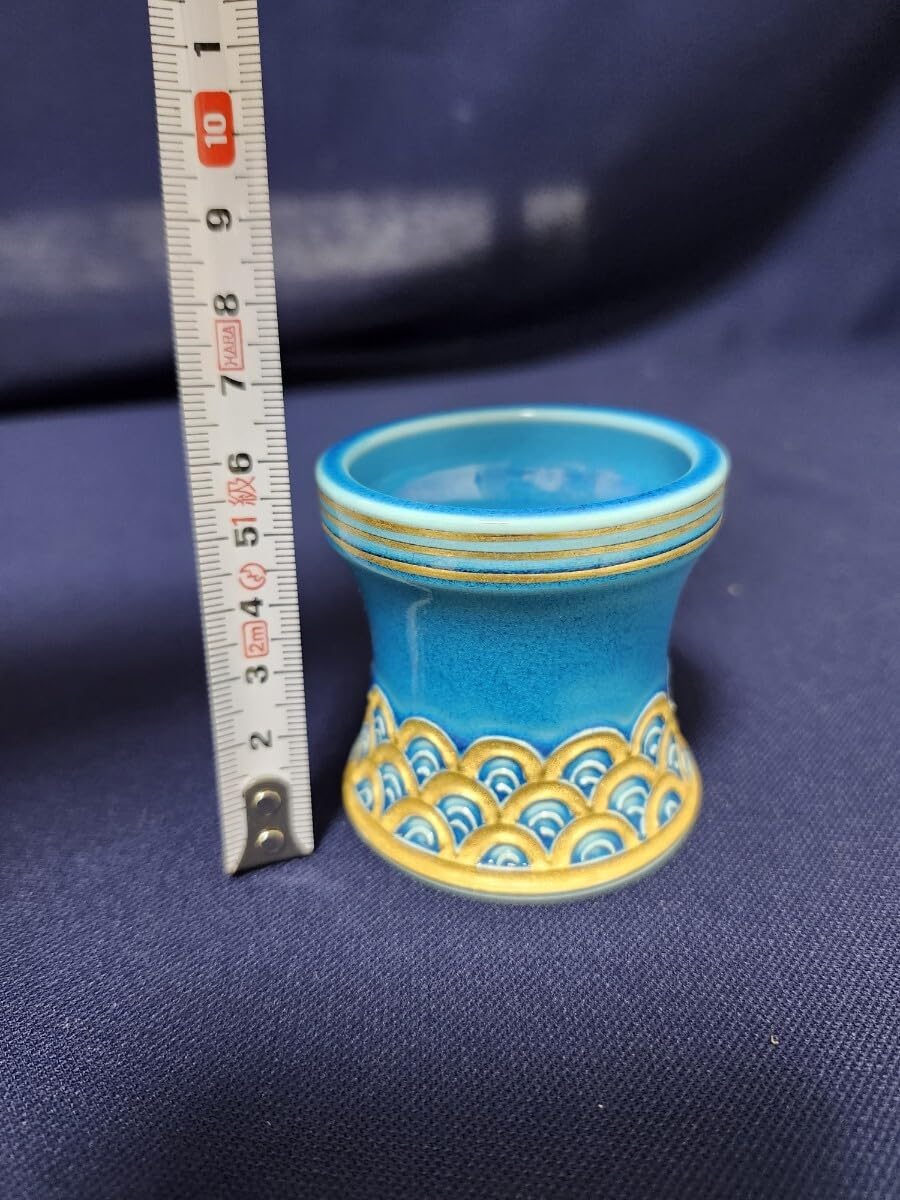 平安　松谷造　浅黄交趾　青海波　皆具　共箱　茶道具 平安 松谷造 浅黄交趾 青海波 皆具 共箱 茶道具 【公式通販】