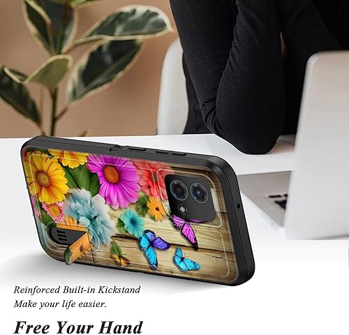 Miniatura 5 de Funda protectora de 3 capas de grado militar para Moto G Stylus 5G 2023 con soporte integrado, a prueba de golpes, polvo y caídas, para Motorola