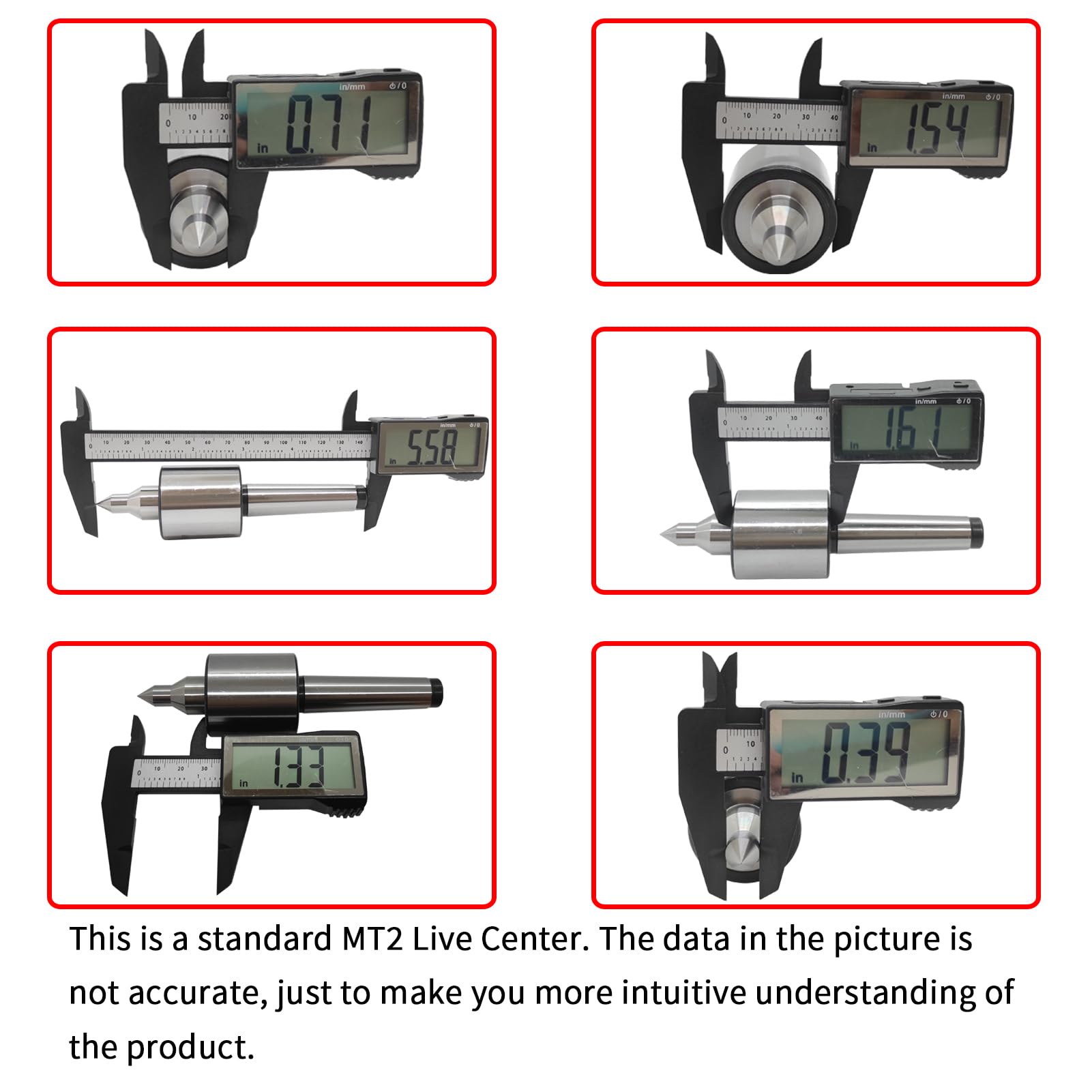 MT2 Live Center - 60° Triple Bearing -4